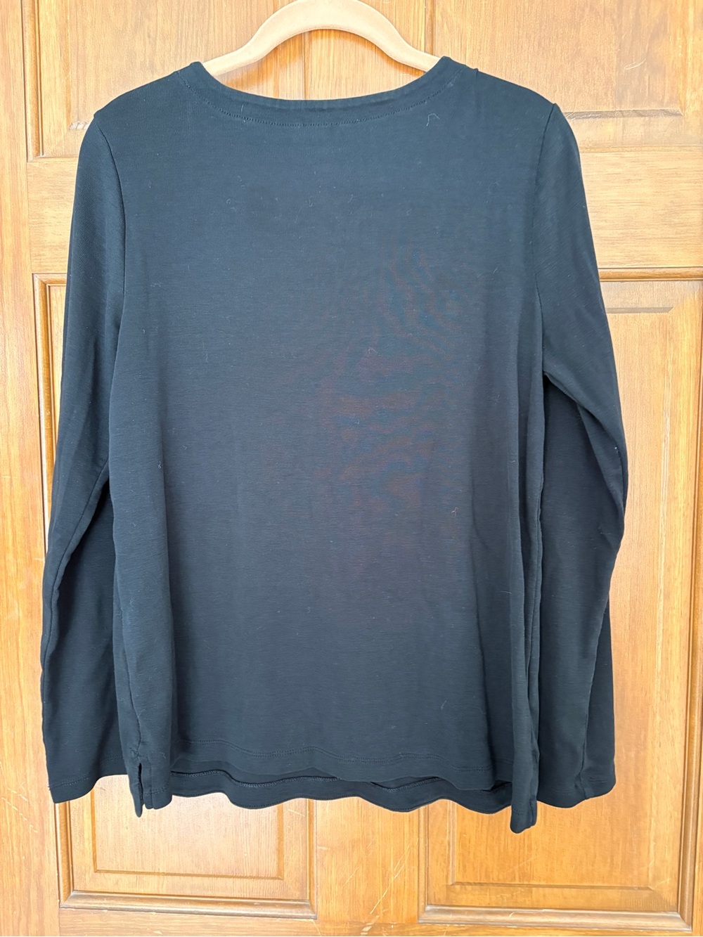 J. Jill Black Pima Crew-Neck Long Sleeve Tee - Picture 2 of 4